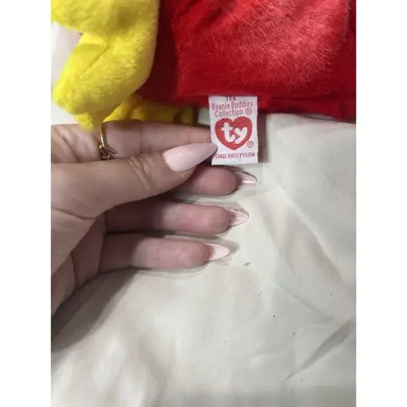 Ty Beanie Buddies Jabber Parrot Stuffed Plush Tylon 10" 1999 Retired Buddy Baby - Picture 4 of 5